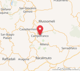 Map of Campofranco, Sicily