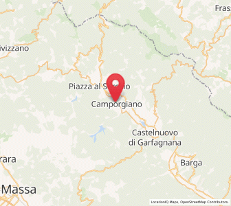 Map of Camporgiano, Tuscany