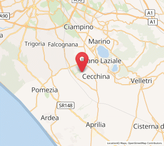 Map of Cancelliera-Massimetta-Pantanelle, Lazio