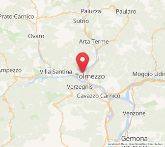 Map of Caneva di Tolmezzo, Friuli Venezia Giulia