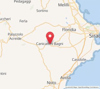 Map of Canicattini Bagni, Sicily