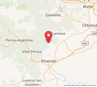 Map of Cantalupa, Piedmont