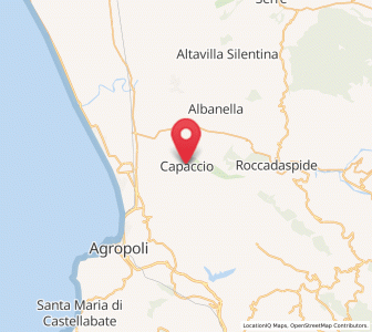 Map of Capaccio-Paestum, Campania