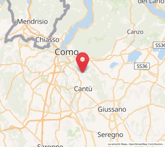 Map of Capiago-Intimiano-Olmeda, Lombardy