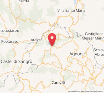 Map of Capracotta, Molise