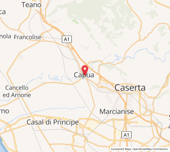 Map of Capoue, Campania