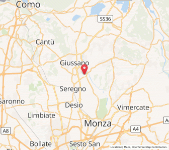 Map of Carate Brianza, Lombardy