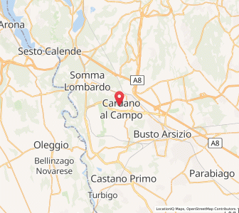 Map of Cardano al Campo, Lombardy
