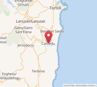 Map of Cardedu, Sardinia