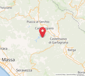 Map of Careggine, Tuscany