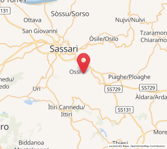 Map of Cargeghe, Sardinia