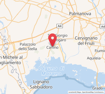 Map of Carlino, Friuli Venezia Giulia