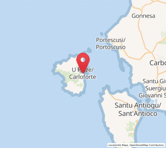 Map of Carloforte, Sardinia