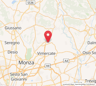 Map of Carnate, Lombardy