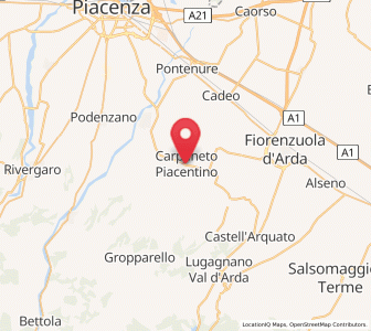 Map of Carpaneto Piacentino, Emilia-Romagna