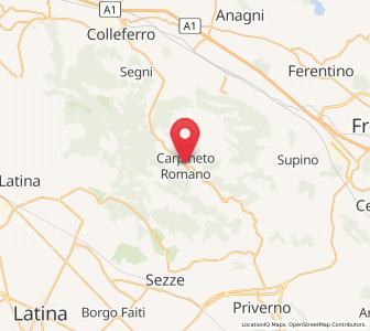 Map of Carpineto Romano, Lazio