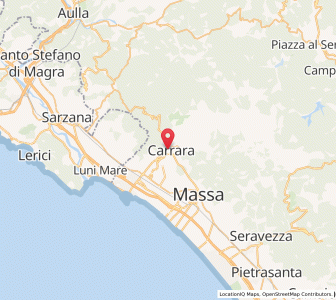 Map of Carrare, Tuscany