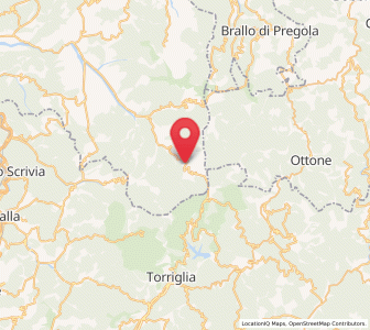 Map of Carrega Ligure, Piedmont