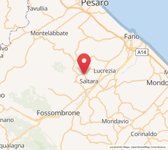 Map of Cartoceto, The Marches