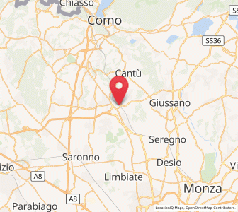 Map of Cascina Valle-Stazione di Carimate, Lombardy