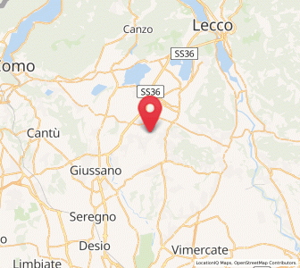 Map of Cassago Brianza, Lombardy