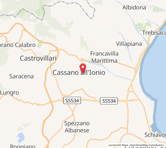 Map of Cassano Allo Ionio, Calabria