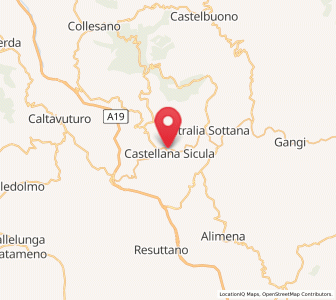 Map of Castellana Sicula, Sicily
