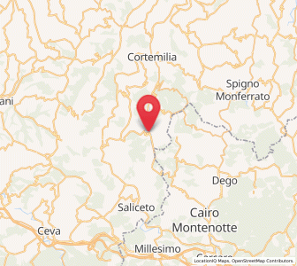 Map of Castelletto Uzzone, Piedmont