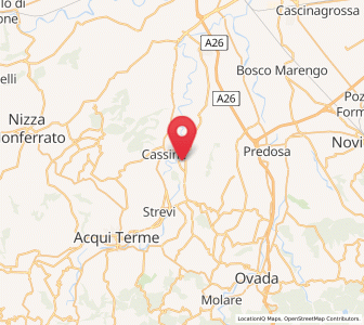 Map of Castelnuovo Bormida, Piedmont