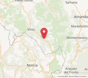 Map of Castelsantangelo sul Nera, The Marches