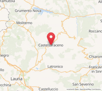 Map of Castelsaraceno, Basilicate