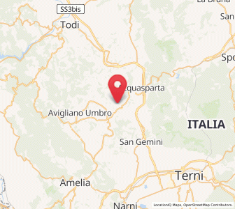 Map of Casteltodino, Umbria