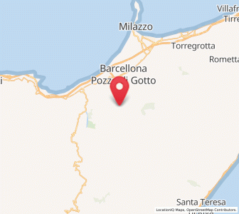 Map of Castroreale, Sicily