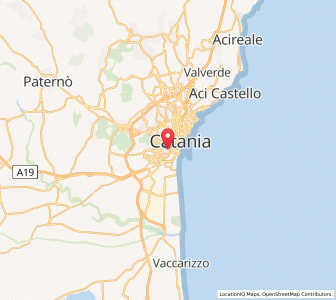 Map of Catane, Sicily