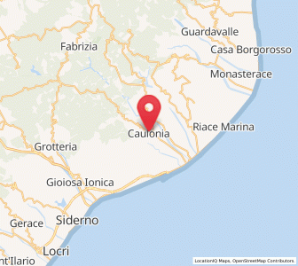 Map of Caulonia, Calabria