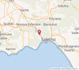 Map of Cava de'Tirreni, Campania