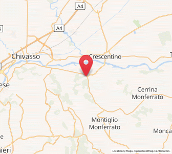 Map of Cavagnolo, Piedmont