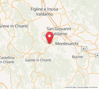 Map of Cavriglia, Tuscany