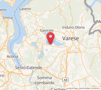 Map of Cazzago Brabbia, Lombardy