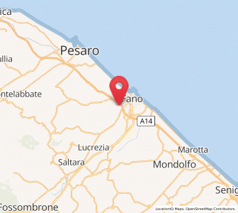 Map of Centinarola, The Marches
