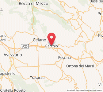 Map of Cerchio, Abruzzo