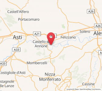 Map of Cerro Tanaro, Piedmont