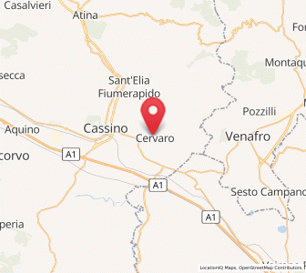 Map of Cervaro, Lazio