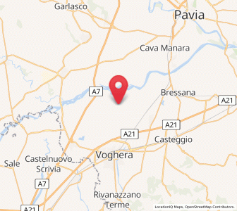 Map of Cervesina, Lombardy