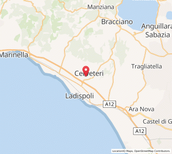 Map of Chisra, Lazio
