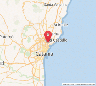 Map of Cerza, Sicily