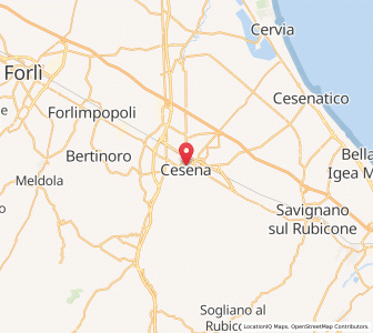 Map of Césène, Emilia-Romagna
