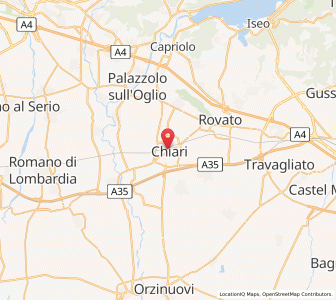 Map of Chiari, Lombardy