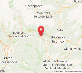 Map of Chienes, Trentino-Alto Adige