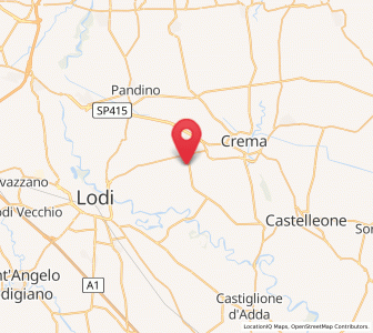 Map of Chieve, Lombardy